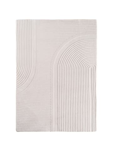 KADIMA DESIGN Teppich Kurzflor Boho Design Microfaser Baumwolle Schlafzimmer in Creme