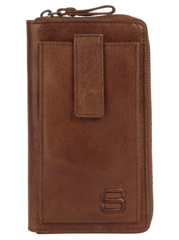 SPIKES & SPARROW Geldbörse echt Leder in cognac