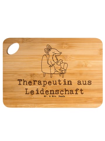 Mr. & Mrs. Panda Frühstücksbrett Therapeutin Leidenschaft mit Sp... in Braun