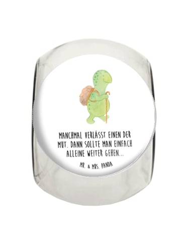 Mr. & Mrs. Panda keksdose glas Schildkröte Wanderer mit Spruch in Weiß
