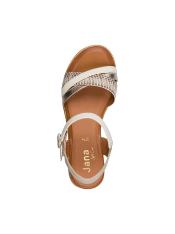 Jana Keil-Sandalen mit Klettverschluss Beige