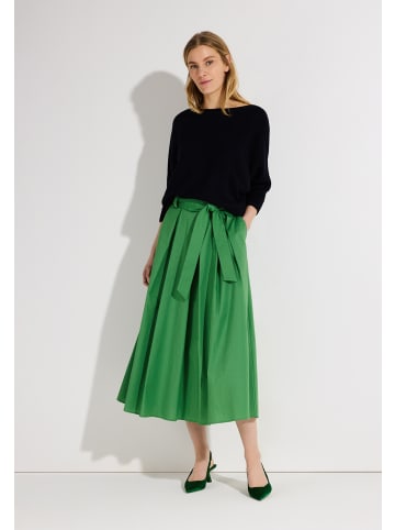 More & More weit ausgestellter Midirock in green