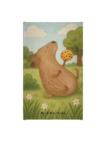 Mr. & Mrs. Panda Handtuch Hund Keks Design ohne Spruch in Weiß