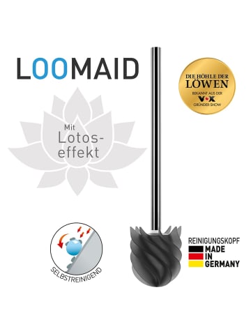 LOOMAID WC-Bürste Silikonkopf Edelstahl/anthrazit  grau