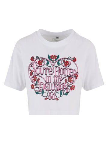 Mister Tee Mister Tee Damen Hotter Delusion Ladies Short Overized Tee in white