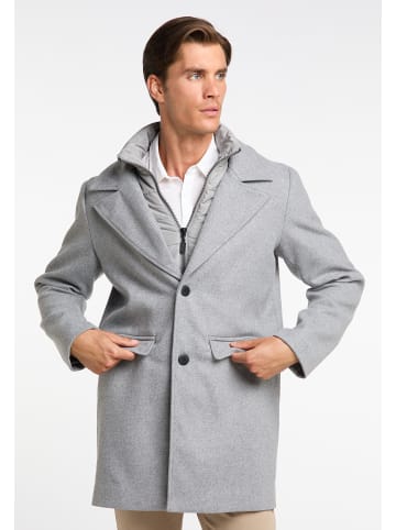 DreiMaster Herren Übergangsmantel Aus Wollgemisch in Grau Melange