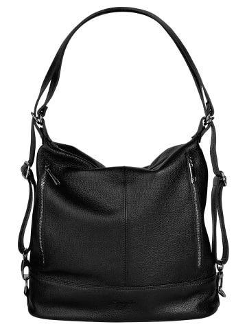 Samantha Look Rucksack echt Leder in schwarz