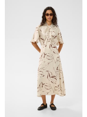 Soaked in Luxury Kleid SLClero Feminine Form in Oatmeal Leave Print
