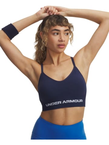 Under Armour Sport-BH "Vanish Seamless Low Bra" in Blau