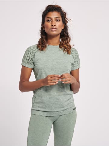 Hummel T-Shirt Raglanärmel Hmlci Damen in LILY-PAD MELANGE