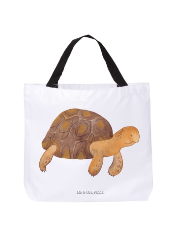 Mr. & Mrs. Panda Tote Bag Schildkröte MHerzieren ohne Spruch in Weiß