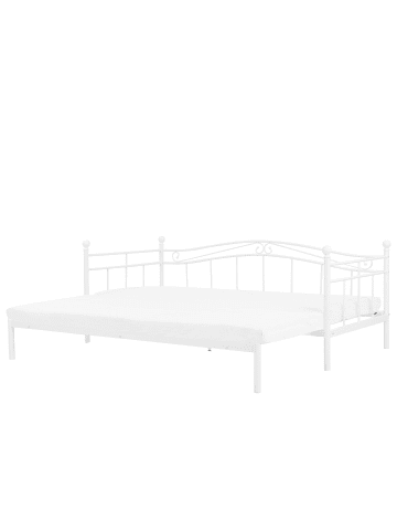 Beliani Tagesbett TULLE in Weiß - (W) 92 x (H) 86 x (L) 209 cm