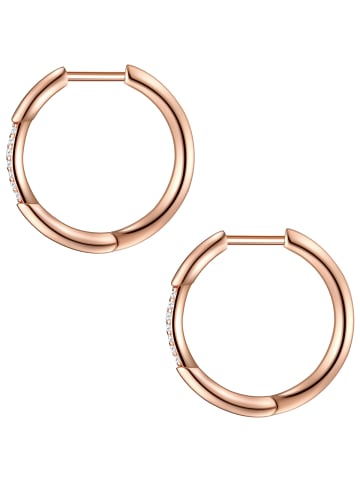 Glanzstücke München Creolen aus Sterling Silber mit Zirkonia in roségold