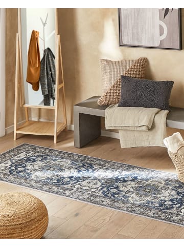 Beliani Läufer KOTTAR in Grau/Blau - (W) 80 x (H) 1 x (L) 240 cm