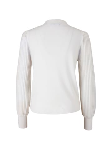 Zero  Strickpullover mit transparenten Ärmeln in Offwhite