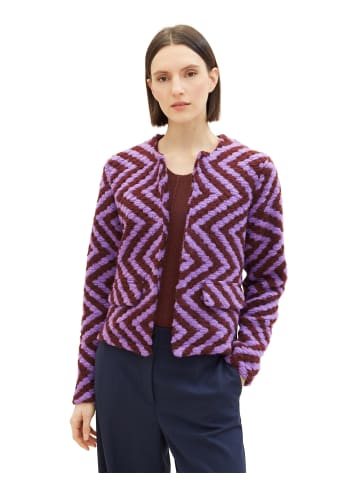Tom Tailor Blazer in brown mauve structure design