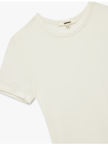 KOTON TSHIRT SS in Ekru