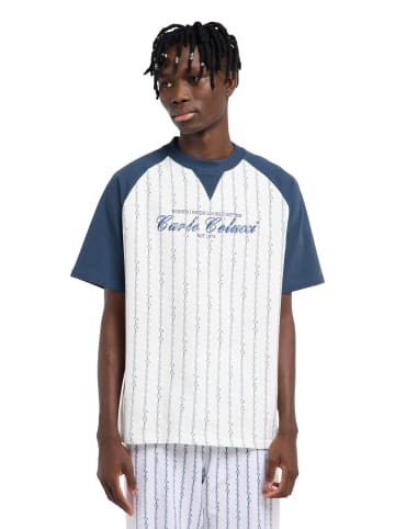 Carlo Colucci T-Shirt Fara in Weiß / Blau
