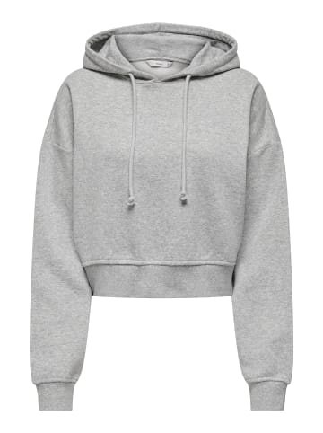 ONLY Kapuzenpullover in Light Grey Melange