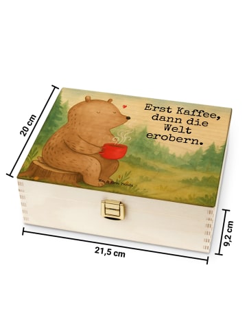 Mr. & Mrs. Panda Tee Box Bär Kaffee Design mit Spruch in Weiß