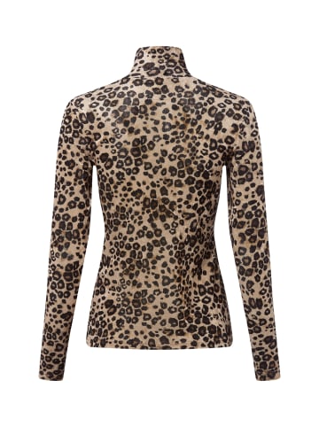 MARC CAIN COLLECTIONS Langarmshirt in beige schwarz