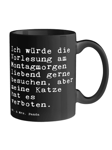 Mr. & Mrs. Panda Tasse Ich würde die Vorlesung... mit Spruch in Schwarz