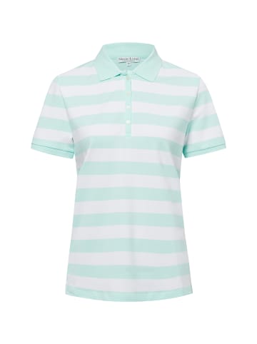 Marie Lund Poloshirt in türkis weiß - 0013