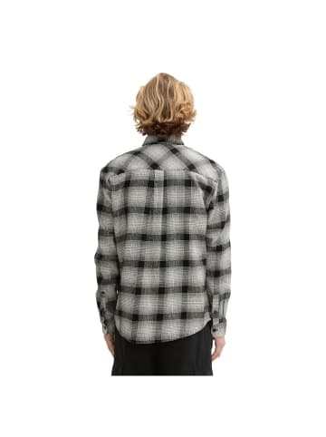 TOM TAILOR Denim Langarmhemd in black white check