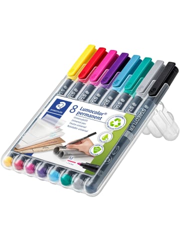 Staedtler Folienschreiber Lumocolor M permanent farbig sortiert Packung mit 4 ...
