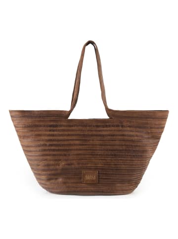 FREDs BRUDER Layer Shopper Tasche Leder 50 cm toffee