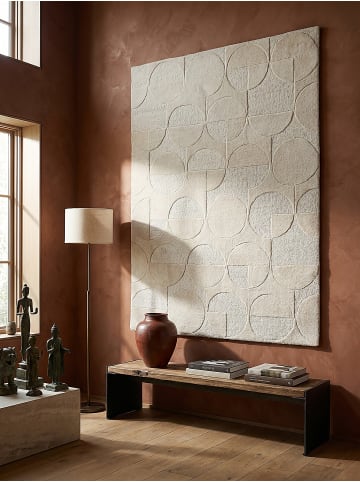 KADIMA DESIGN Teppich Wolle Handgetuftet DEBEN Geometrisch Wohnzimmer Modern in Natur