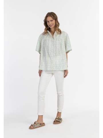 IZIA Damen Kurzarm Bluse in Türkis