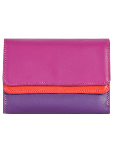 MYWALIT Double Flap Wallet Geldbörse Leder 13 cm in sangria multi