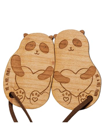 Mr. & Mrs. Panda Pärchen Schlüsselanhänger Panda Zweisamkeit ohn... in Braun