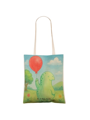 Mr. & Mrs. Panda Shopper-Tasche Schildkröte Luftballon Design oh... in Weiß