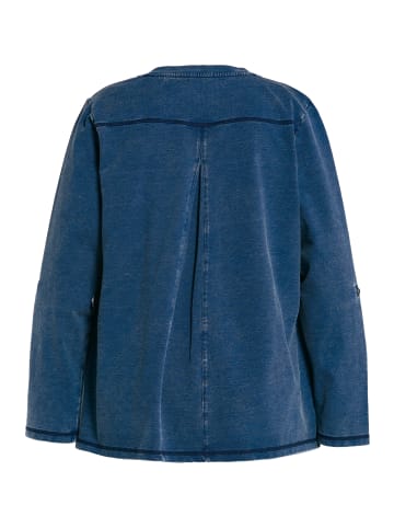 Ulla Popken Sweatjacke in blue denim