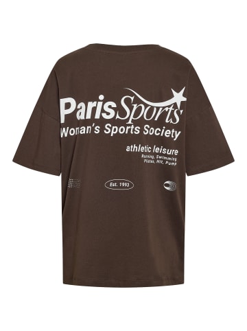 Noisy may T-Shirt in Chocolate Brown