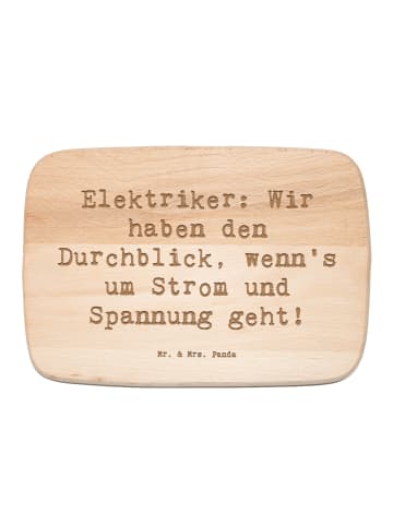 Mr. & Mrs. Panda Holzbrett Spruch Elektriker Durchblick mit Spruch in Transparent