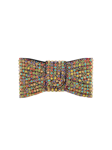 faina Clutch Clutch in Gold Multicolor