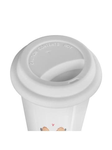 Mr. & Mrs. Panda To Go Becher Capybara Liebe mit Spruch in Weiß