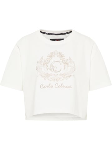 Carlo Colucci T-Shirt Daz in Weiß