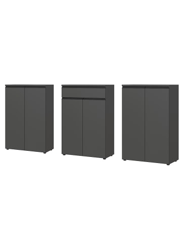 KADIMA DESIGN Büro-Set 3-teilig, Aktenschrankwand Soft-Close Modern Büromöbel