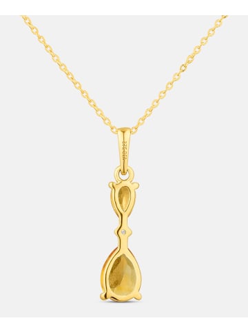 Diamant L'éternel Kette mit Anhänger, mit Citrin, 375 Gelbgold
