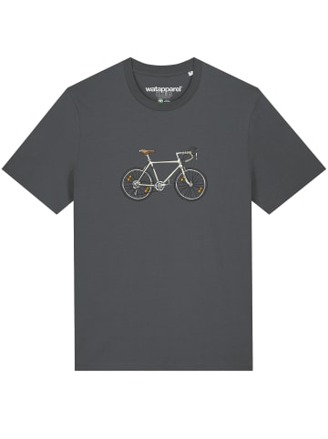 wat? Apparel T-Shirt Doodle Bike in Grau