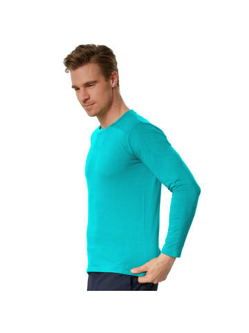 tectake Einfarbiges Langarm-Shirt für Männer, türkis