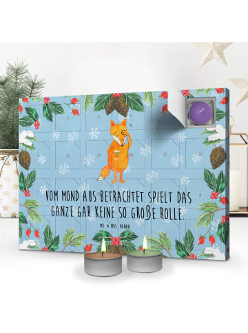Mr. & Mrs. Panda Duftkerzen Adventskalender Fuchs Lord mit Spruch in Eisblau