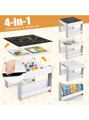 COSTWAY 3 tlg. Kindersitzgruppe ab 3 Jahren in Grau