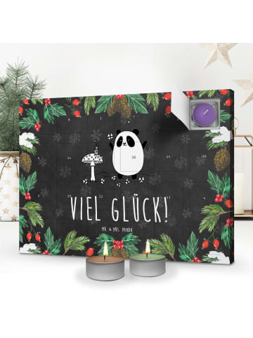 Mr. & Mrs. Panda Adventskalender Panda Glück mit Spruch in Kreidetafel