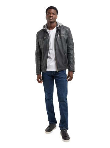 Bruno Banani Lederjacke 15569 in Anthrazit / Melange