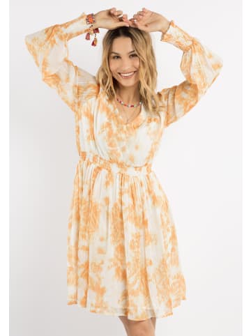IZIA Damen Midikleid in Orange